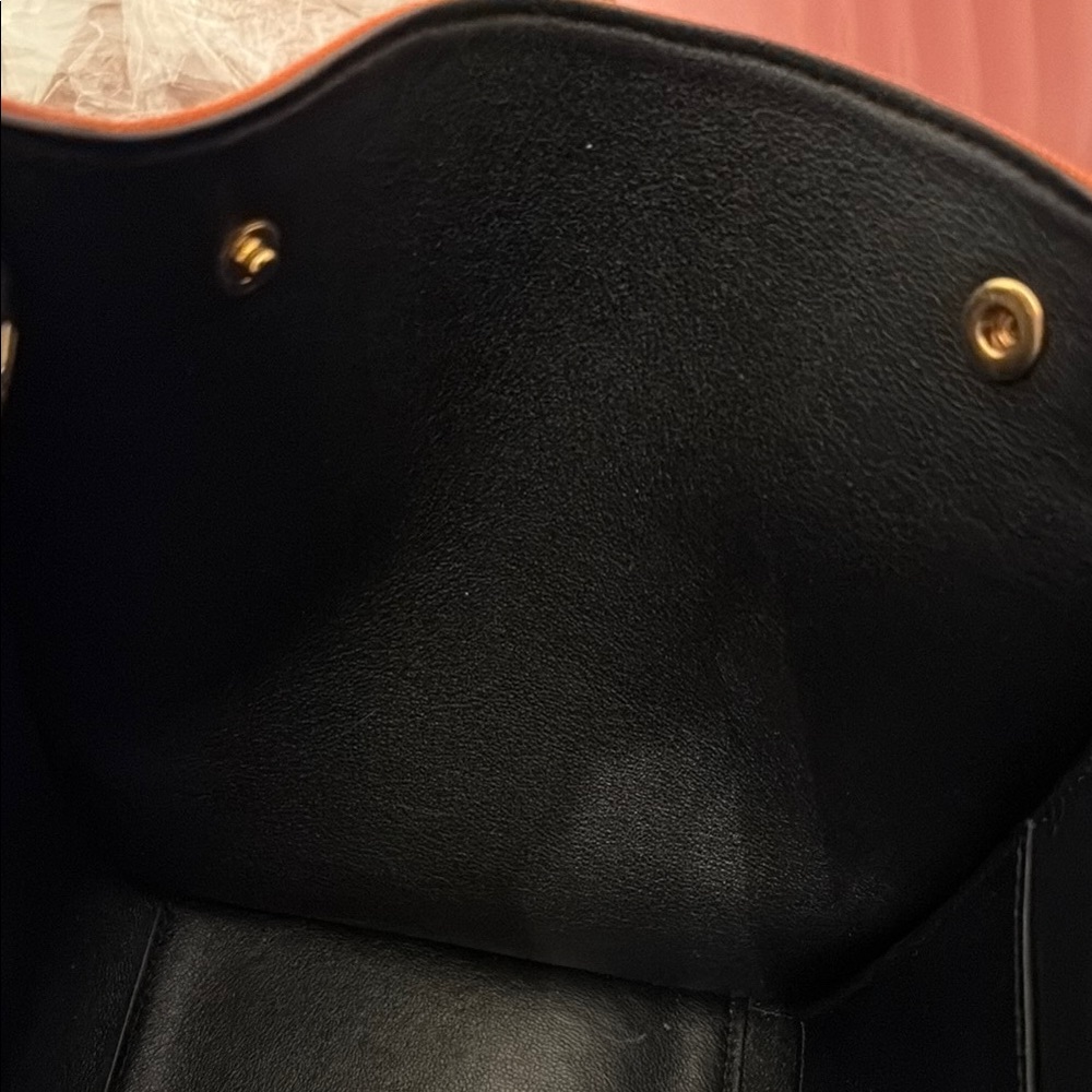 Celine authentic Trapeze Black, Cream and orange Women's Bag canvas and leather - Picture 10 of 13
